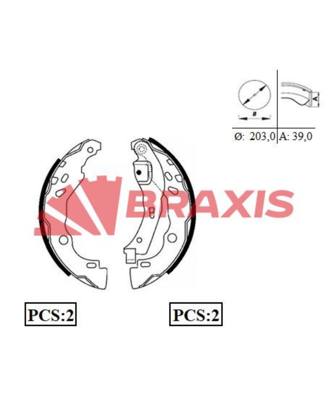 BRAXIS AC0062 440609415R ARKA FREN PABUÇ BALATASI TAKIMI | RENAULT CLIO II CLIO IV SYMBOL II SYMBOL III DACIA LOGAN SANDERO