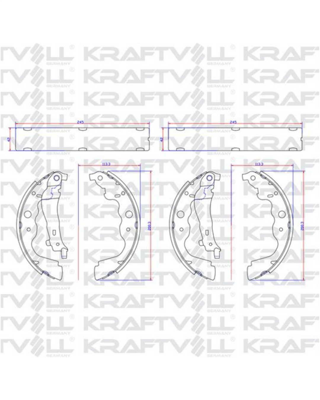 KRAFTVOLL 07020018 ARKA FREN BALATASI (PABUÇLU) | RENAULT KANGOO III CAPTUR CLIO IV DACIA DUSTER DOKKER LODGY SANDERO II LOGAN MCV NISSAN MICRA