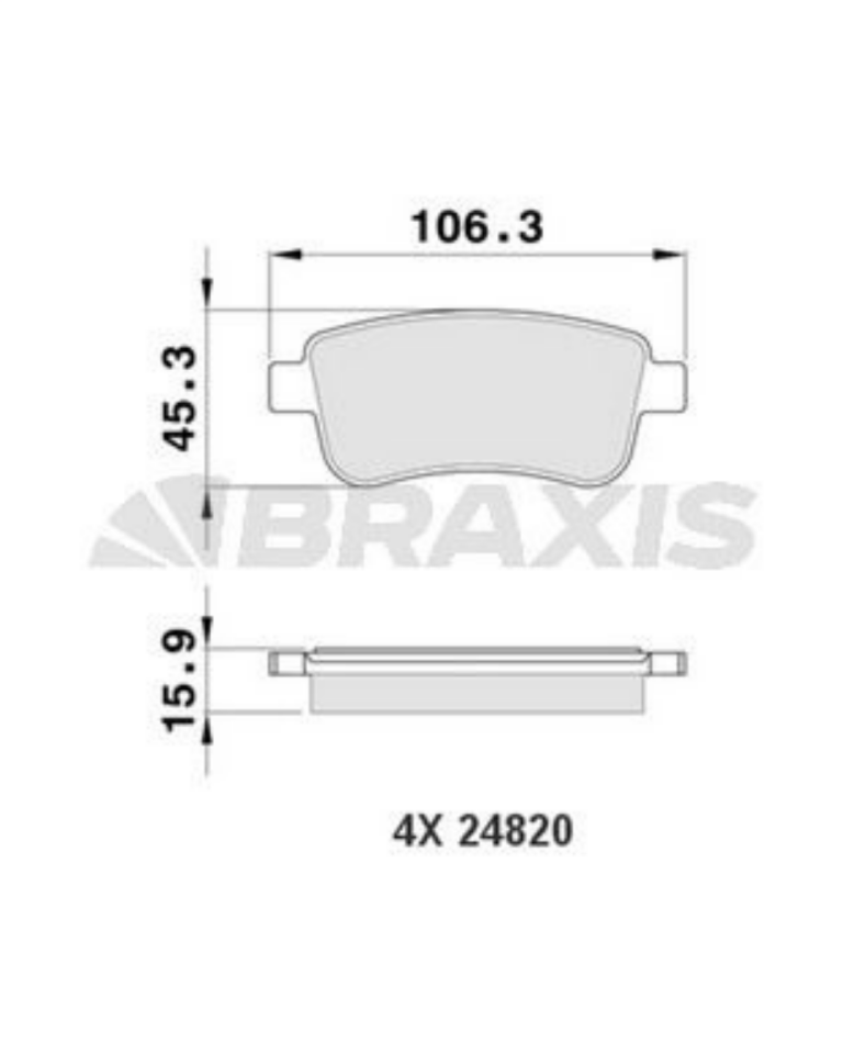 BRAXIS AA0087 440601416R ARKA FREN BALATASI TAKIMI | RENAULT MEGANE II MEGANE III SCENIC II SCENIC III GRAND SCENIC III FLUENCE